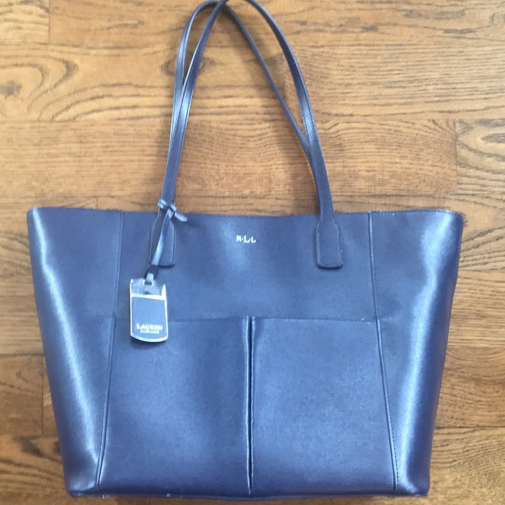 Ralph Lauren Navy pvc tote
